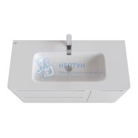 Тумба с умывальником, напольная, 100 см, белая, Edifice, Iddis EDI10WFi95K
