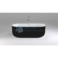 Акриловая ванна Black & White Swan 170x80 отдельностоящая овальная черная 109SBBL