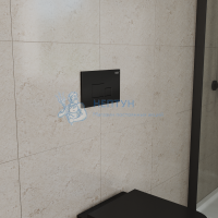 Клавиша смыва D&K Quadro DB1519025, черный