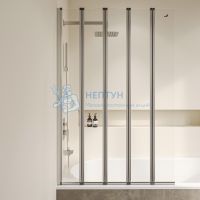 Шторка на ванну 120*150 RGW SC-21 Хром/Прозрачное/6 мм (Easy)