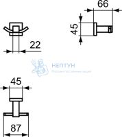 Двойной крючок для одежды, с крепежом Ideal Standard E2193AA