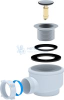Сифон для душевого поддона Triton 1 1/2 50/60 хром, клик-клак (Е410CL)/(Е450CL) Щ0000012875