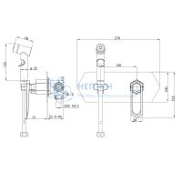 Смеситель Lemark Prizma LM3919C с гигиеническим душем, встраиваемый