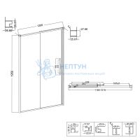 Душевая дверь Niagara Nova NG-84-L12CHB 1200x0x1950