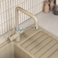 Смеситель для кухни Uperwood UPD-004-04, с каналом для фильтрованной воды, хром/лен
