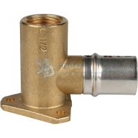 Угольник пресс настенный с креплением удлиненный 20x1/2" ВР Stout SFP-0012-001220