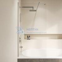 Шторка на ванну 90*150 RGW SC-050 Хром/Прозрачное/6 мм (Easy)