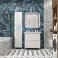 Тумба с умывальником Briz Альби 75 см Белая глянцевая 235 03-08075-14 00 БЕЛ