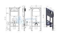 Инсталляция D&K DI8050127 для подвесного унитаза
