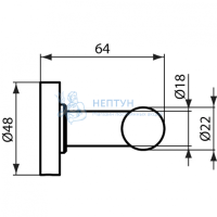 Двойной крючок для одежды Ideal Standard IOM A9116AA
