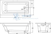 Чугунная ванна Jacob Delafon Archer 150x75 прямоугольная E6D906-0