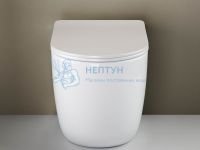 Приставной безободковый унитаз с сиденьем микролифт Ceramicanova Mia Белый CN1810