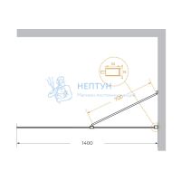 Душевая перегородка универсальная LIBERTA-L-1-TB-140-C-Cr