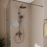 Душевая система с изливом RUSH Melos SUS1101-40Grey графит