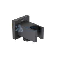 Шланговое подсоединение с держателем AQUATEK, матовый черный AQ2463MB