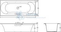 Чугунная ванна Jacob Delafon Volute 180x80 прямоугольная E6D900-0