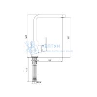 Смеситель для кухни ECA 102118123C1EX матовый черный