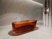 Ванна из полиэфирной смолы Abber 170x80 отдельностоящая овальная коричневая AT9706Opal