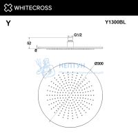 Верхний душ Whitecross D=30 см Y1300BL (черный мат)