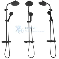 Душевая стойка термостатическая REA BLISS Black mat REA-P8804