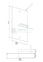 Душевая стенка Niagara Nova NG-582-10BLACK 1000x0x2000