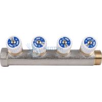 Коллектор распределительный 3/4", 4 отвода 1/2" Stout SMB 6851 341204
