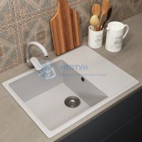 Кухонная мойка из искусственного камня Uperwood ECON UPD-202-001, прямоугольная, белая матовая