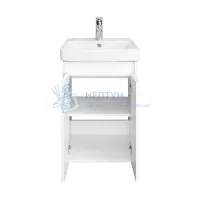 Тумба под раковину AQUATON Сканди Doors 45 белый глянец, белый матовый, 1A278701SD010