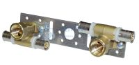 Пресс-тройник 16x1/2x16 двойной с креплением Comisa