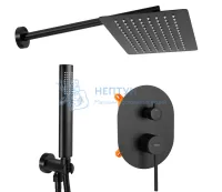 Душевой комплект REA OVAL + BOX Black mat REA-P8467