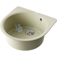 Круглая одинарная мойка Omoikiri Akegata 51 Ваниль 4993752