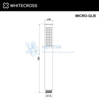 Душевая лейка Whitecross MICRO-GLB (брашированное золото)