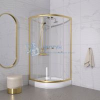 Душевое ограждение Triton Альфа-Голд 900x900 четверть круга Щ0000073921