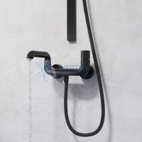 Смеситель для ванны с управлением Push Control, черный матовый, Twist, IDDIS, TWIBLBTi02WA