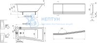 Акриловая ванна Ravak Be Happy 170x75 асимметричная C951000000