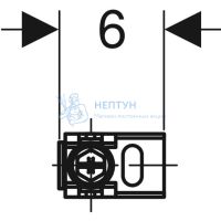 Комплект крепления к стене Geberit Duofix для отдельного монтажа, угловой (2 шт.) 111.835.00.1
