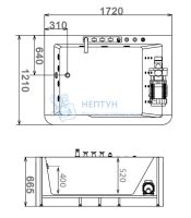 Акриловая ванна Gemy 172x172 прямоугольная G9226 B