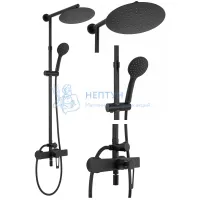 Душевая стойка с функцией набора воды REA ALDI Black mat REA-P8800