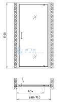 Душевая дверь Gemy 700x1900 профиль Хром S28130