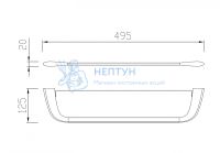 Полка стеклянная ABBER Nord AA1555B черная матовая