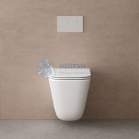 Унитаз Abber Rechteck AC1220TC подвесной белый, безободковый, смыв торнадо, с закрытым дном