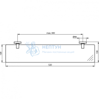 Полка 520 мм Ideal Standard IOM A9124AA