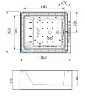 Акриловая ванна Gemy 185x185 прямоугольная G9268 K