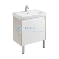 Тумба под раковину AQUATON Сканди Doors 70 белый глянец, дуб верона, 1A278901SDB20