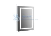 Шкаф зеркало для ванной с подсветкой Aquatek AQ7604-MLC, прямоугольное, сенсорное управление, 600*800*133