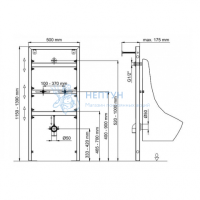 Инсталляция для писсуара Berges Wasserhaus Novum 049215