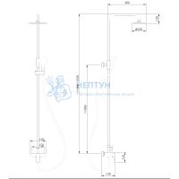 Душевая стойка ABBER Weiss Insel AF8020 без излива, хром