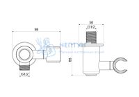 Шланговое подсоединение с держателем AQUATEK AQ2462CR КЛАССИК