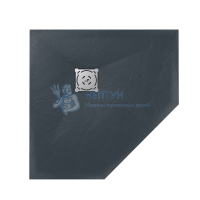 Душевой поддон 80*80*2,3 RGW ST/T*-0088G Графит/Трапеция Ø90 Каменный