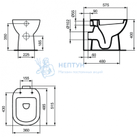 Напольный приставной унитаз Ideal Standard i.life A T467301
